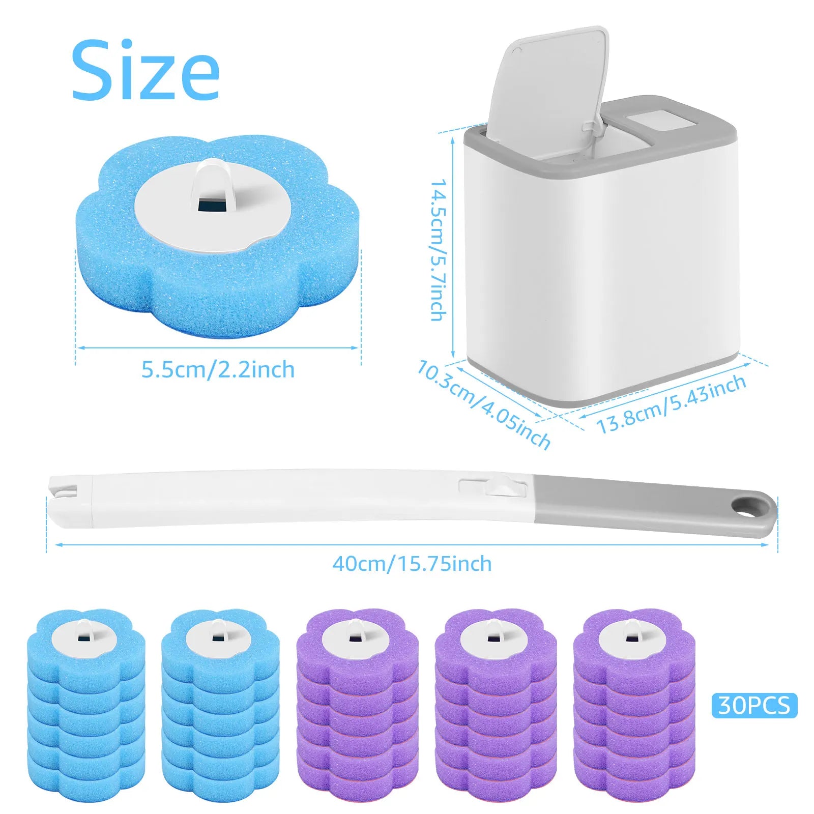 New Toilet Brush Disposable Cleaning Kit Replacement Head Long Handle Auto Lid Opening Restroom Wc Bathroom Tool Accessories