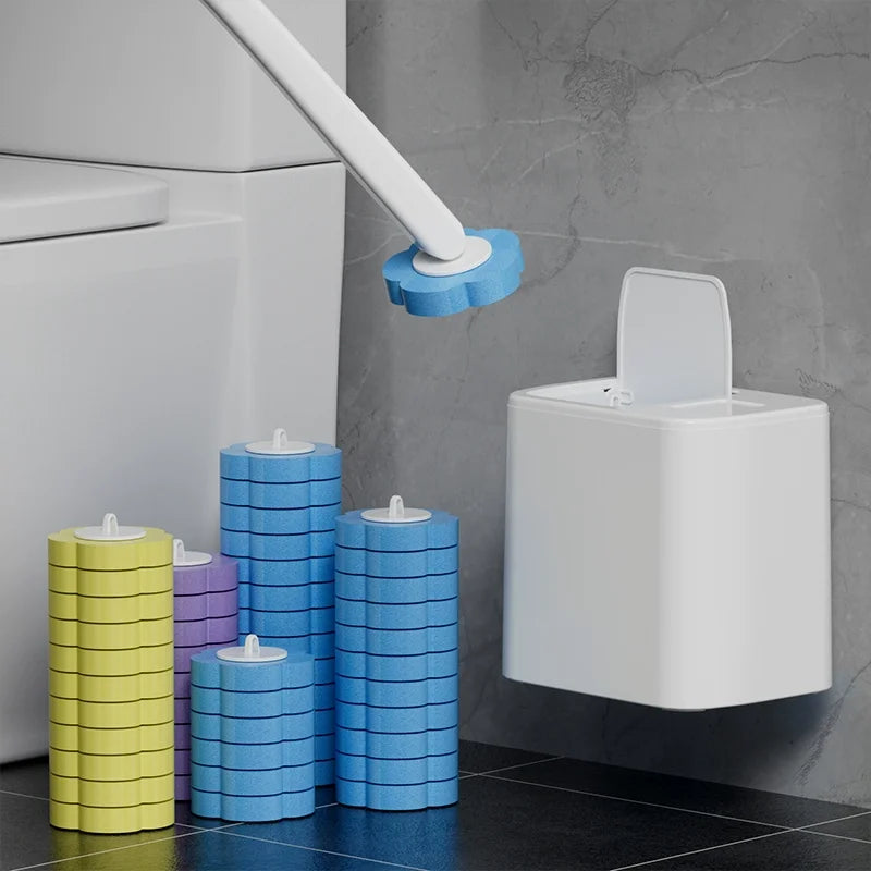 New Toilet Brush Disposable Cleaning Kit Replacement Head Long Handle Auto Lid Opening Restroom Wc Bathroom Tool Accessories