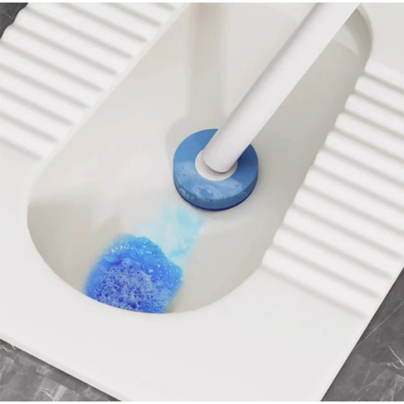 Disposable Toilet Brush with Replaceable Heads Wall-Mounted Holder for Deep Cleaning Hygienic & Easy-to-Use Cleaning Tool
