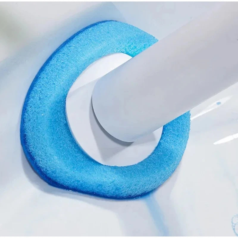 Disposable Toilet Brush with Replaceable Heads Wall-Mounted Holder for Deep Cleaning Hygienic & Easy-to-Use Cleaning Tool